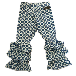 Matilda Jane Leggings Pants Secret Fields March 2014 Blue Cream 4